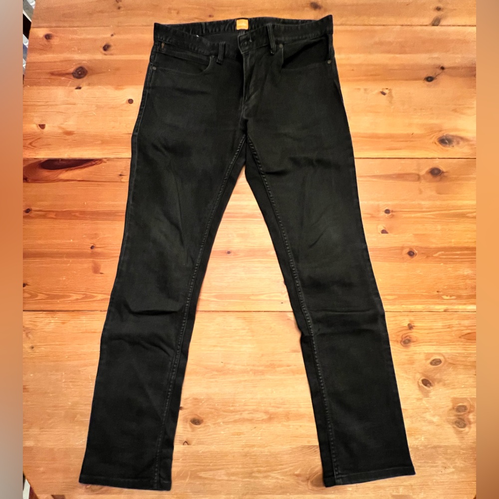 BOSS Orange Slim Fit Black Stretch Denim Jeans 34 waist 30 length.